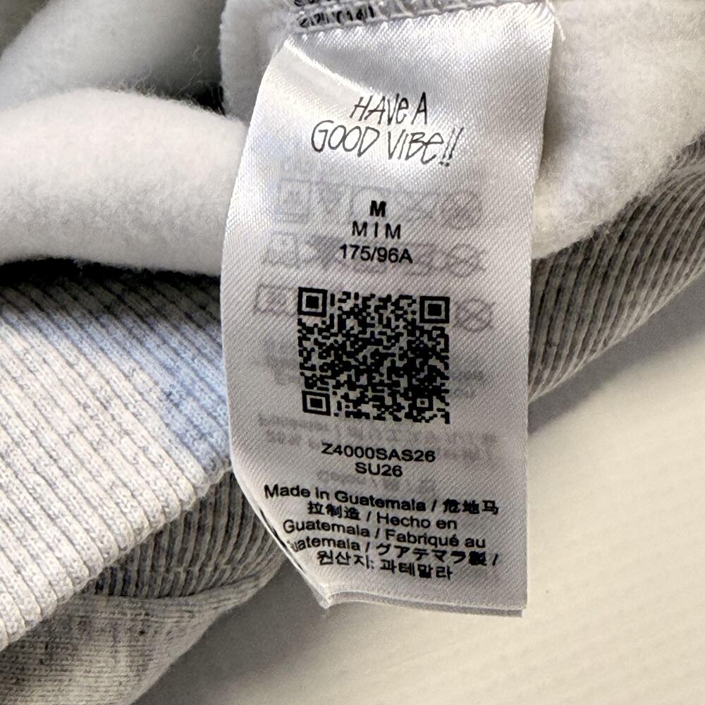 Stussy Hoodie Mens Medium Gray Stock Honolulu Pullover Fleece Sweatshirt Graphic - Picture 13 of 13